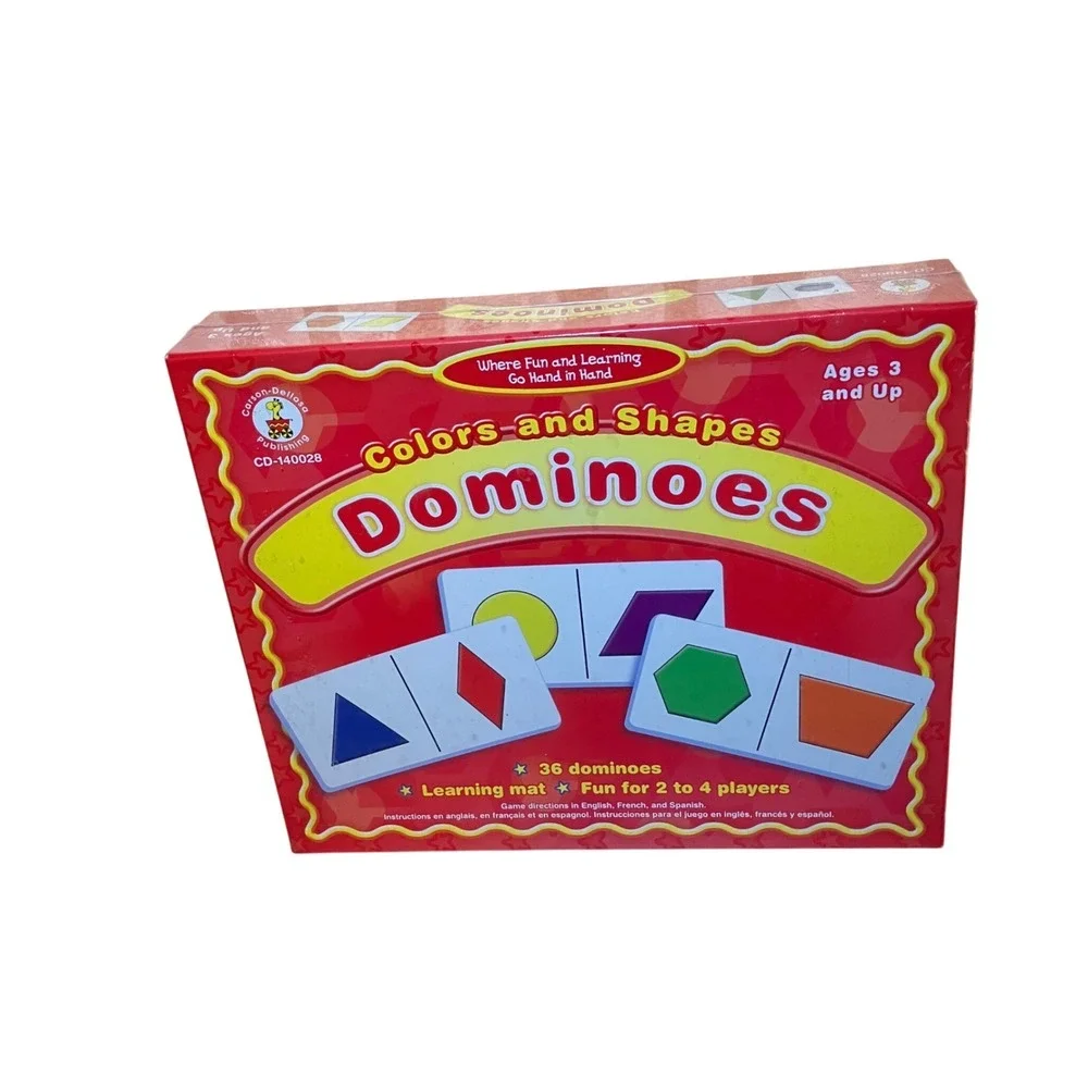 Carson Dellosa Colors and Shapes Dominoes Learning Game Ages 3 and up